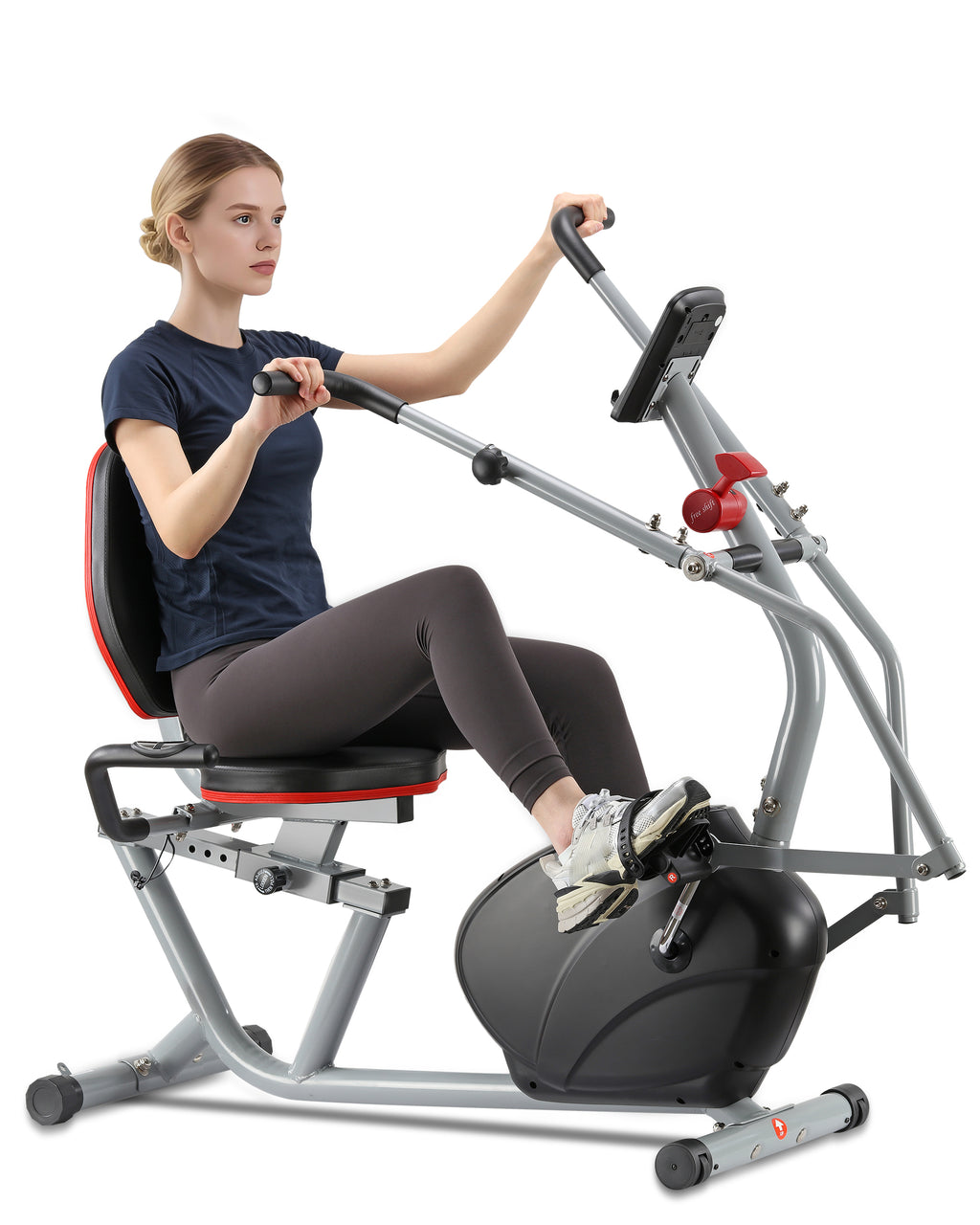 Recumbent Exercise Bike with Arm Exerciser for Home