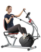 Recumbent Exercise Bike with Arm Exerciser for Home