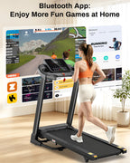 ECHANFIT Treadmills for Home with 3.0HP Motor, 300 lb Capacity, Shock Absorption, Bluetooth App, 15% Auto Incline