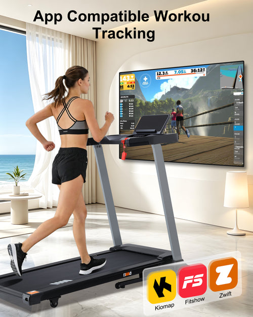 ECHANFIT Folding Treadmill 15% Auto Incline, Compact Design, 40 Programs, 3.0 HP Motor, 300 LB Weight Capacity
