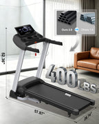 ECHANFIT Heavy Duty Treadmill, 18% Auto Incline, 3.5 HP Motor, 400 LB Capacity
