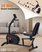 Recumbent Exercise Bike with Smart Workout APP