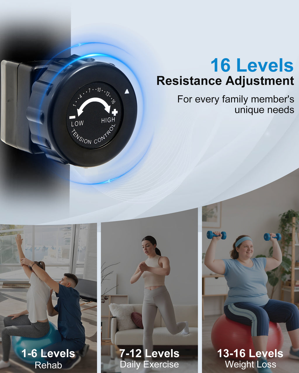 Recumbent Exercise Bike with Bright Backlit Display