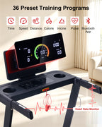 ECHANFIT Auto Incline Treadmill , 20% Incline, 3.0HP, 10 MPH, 18.5" Wide Belt, 350 lbs Capacity, Bluetooth App