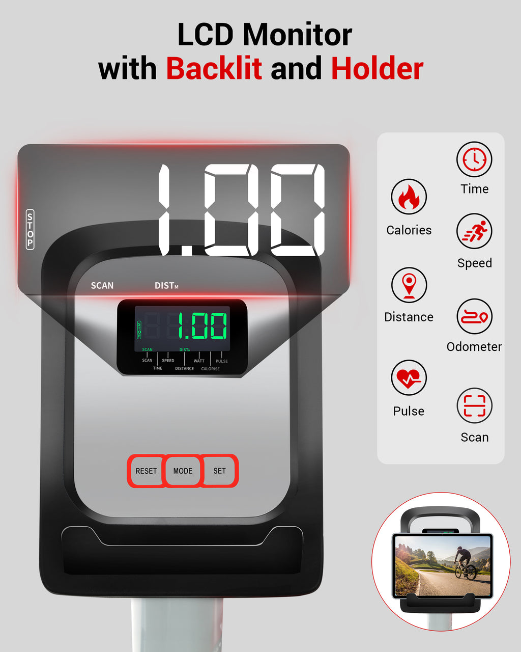 Recumbent Exercise Bike with Arm Exerciser for Home