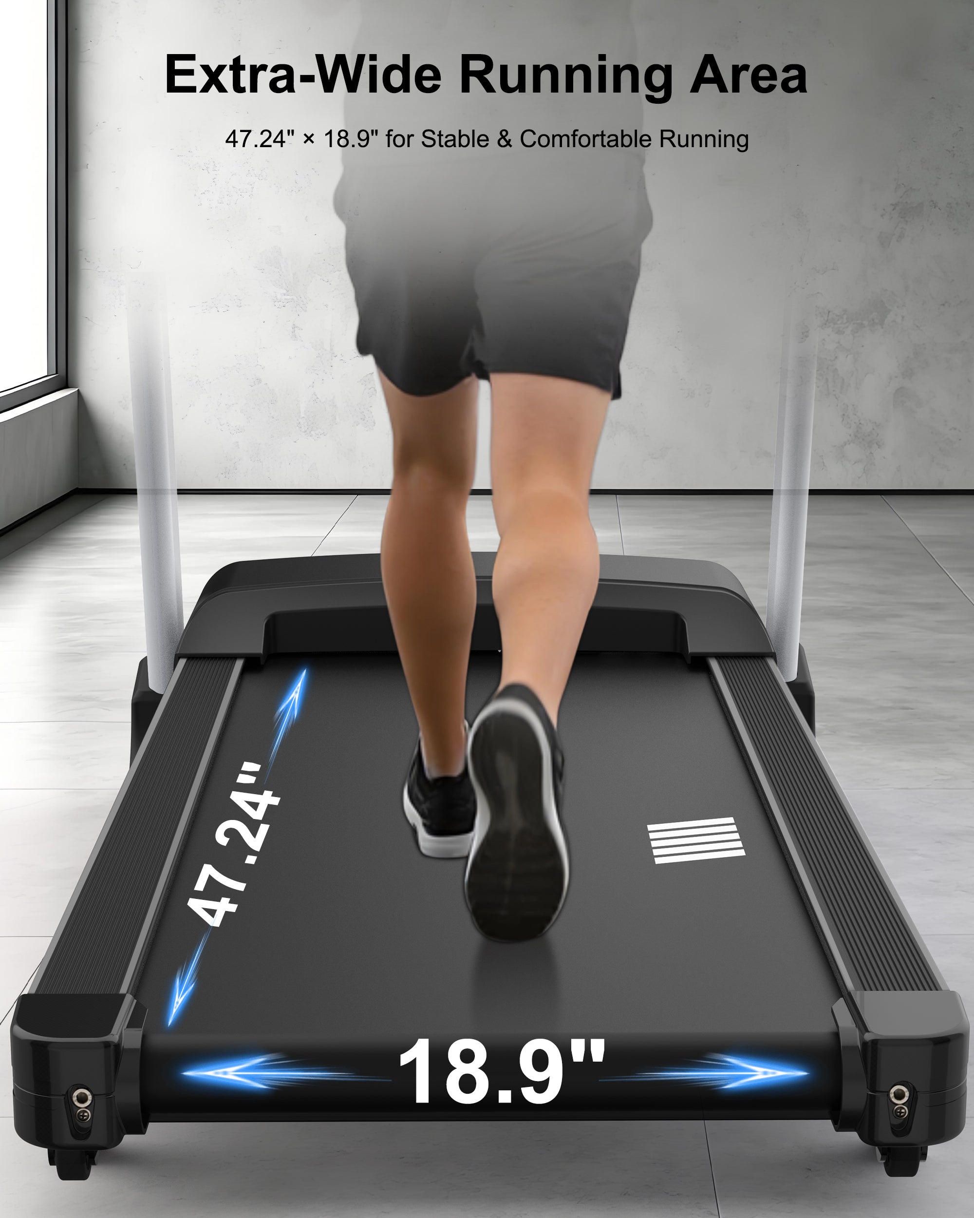 ECHANFIT Heavy Duty Treadmill, 18% Auto Incline, 3.5 HP Motor, 400 LB Capacity