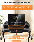 ECHANFIT Treadmills for Home with 3.0HP Motor, 300 lb Capacity, Shock Absorption, Bluetooth App, 15% Auto Incline