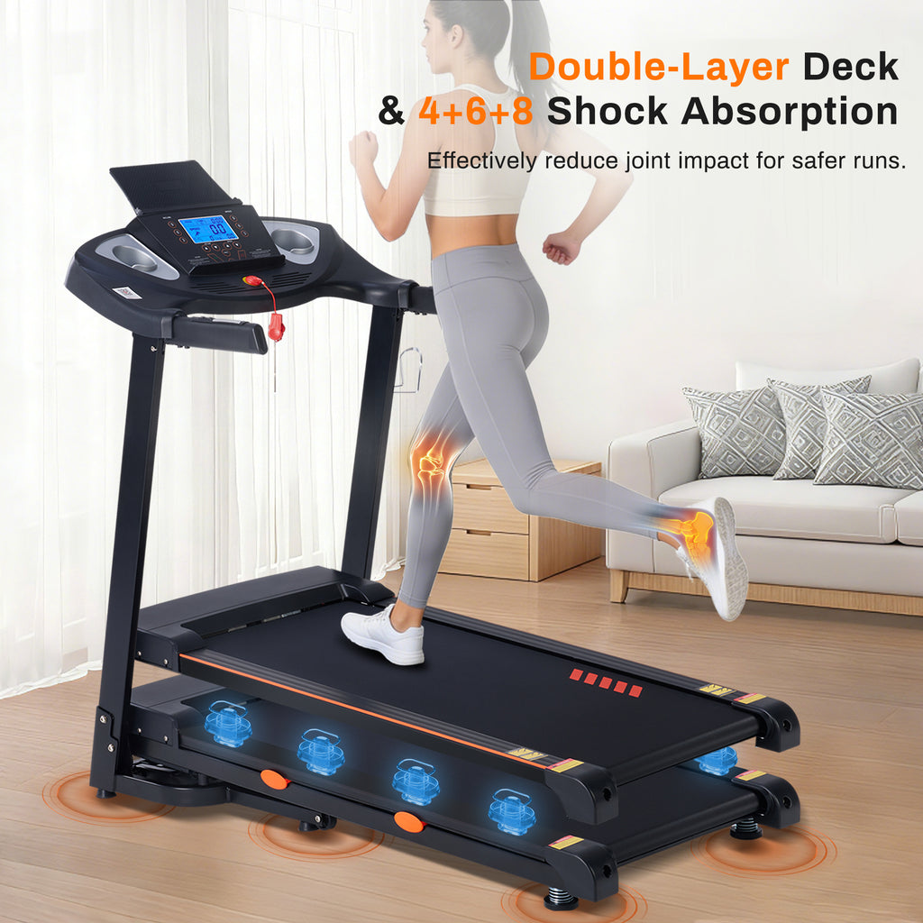 Treadmill with 15-Level Auto Incline, 18" Wide Belt, 3.0 HP, 300 LB Capacity
