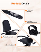 Recumbent Exercise Bike with Smart Workout APP