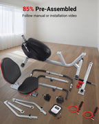 Recumbent Exercise Bike with Arm Exerciser for Home