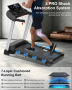 ECHANFIT Heavy Duty Treadmill, 18% Auto Incline, 3.5 HP Motor, 400 LB Capacity