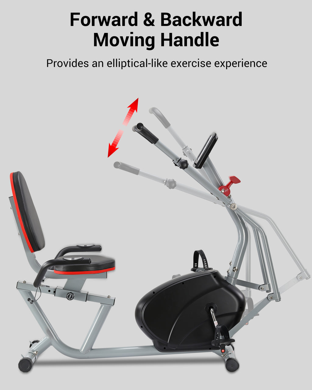 Recumbent Exercise Bike with Arm Exerciser for Home